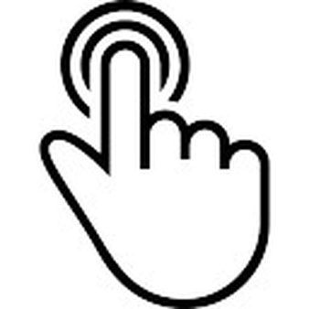 un dedo toque gesto de simbolo de la mano esbozado 318 72132